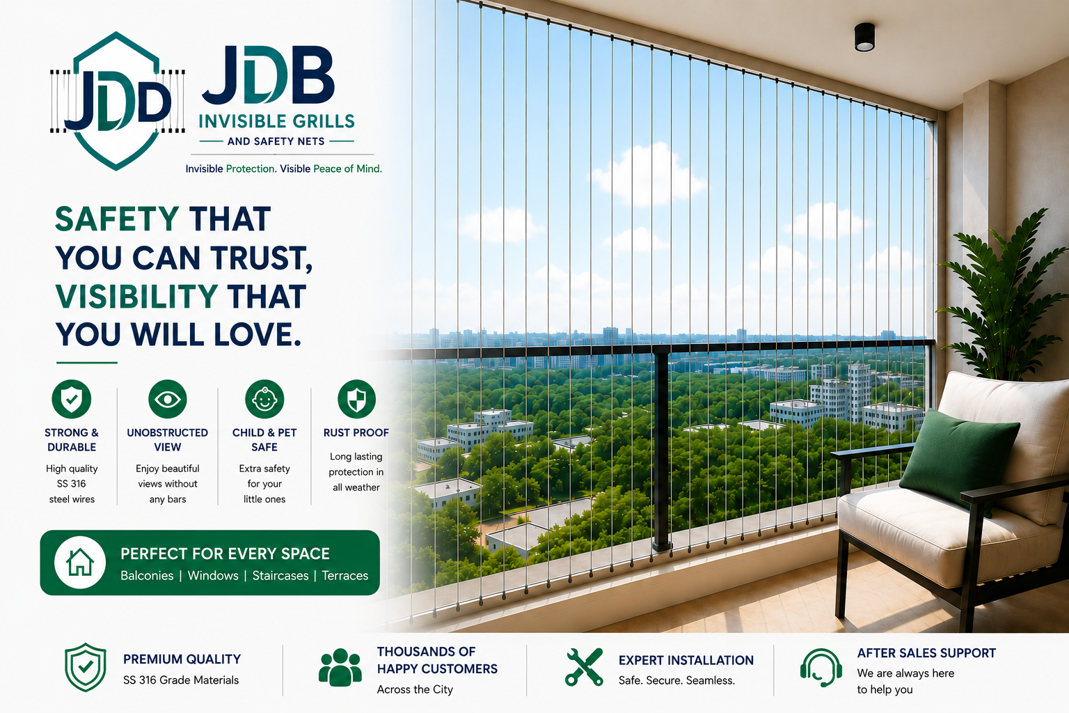 JBD Invisible Grills & Safety Nets &mdash; Slide 1